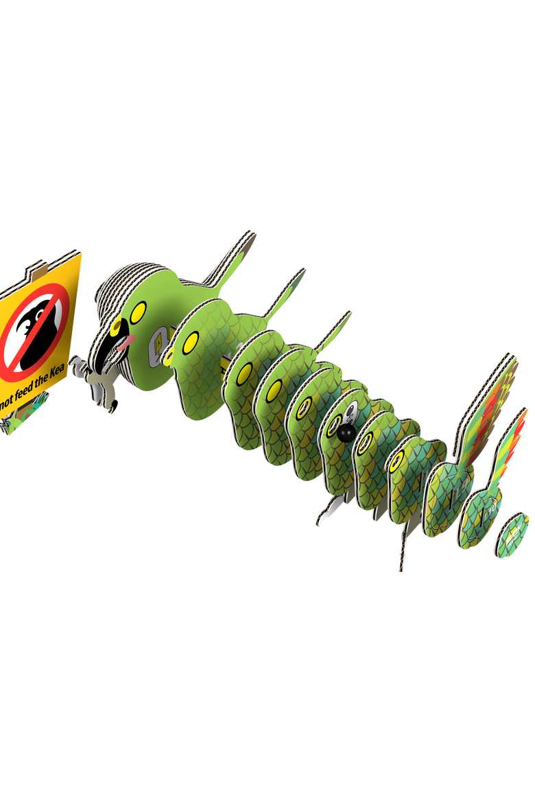 Kea 3D Puzzle, Alternate, color, No Color
