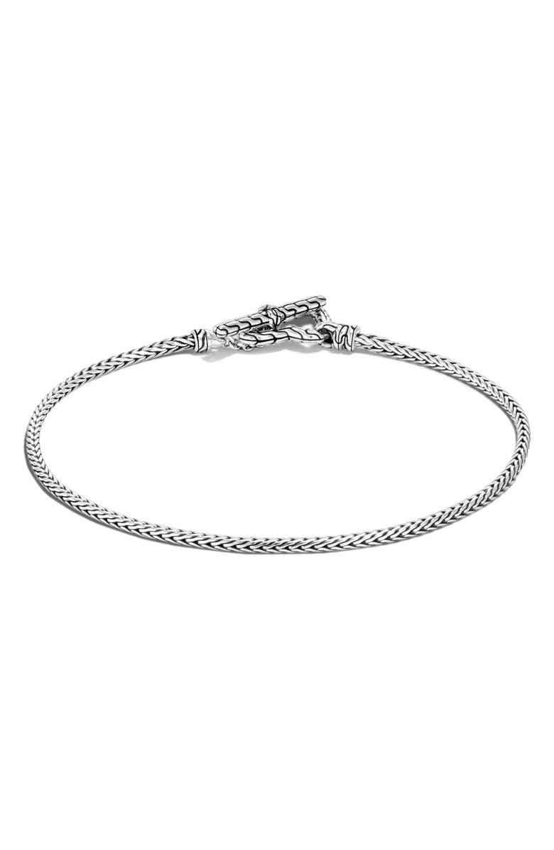 John Hardy Classic Chain Sterling Silver Heart Toggle Bracelet, Alternate, color,