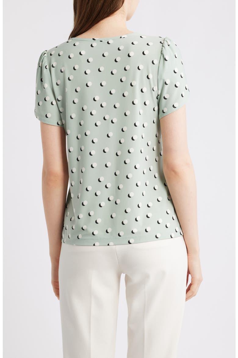 Circle Print Tulip Sleeve Top, Alternate, color, SOFT ALOE MULTI