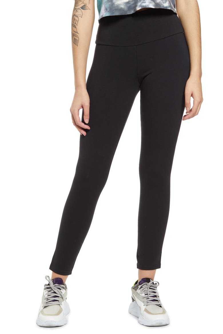 Alessi High Waist Ankle Leggings, Main, color, NOIR