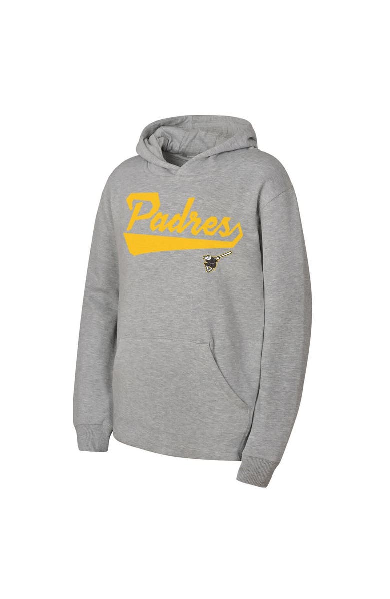 Outerstuff Youth Heather Gray San Diego Padres Tailor Made Fleece Pullover Hoodie, Main, color,