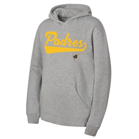Youth Heather Gray San Diego Padres Tailor Made Fleece Pullover Hoodie