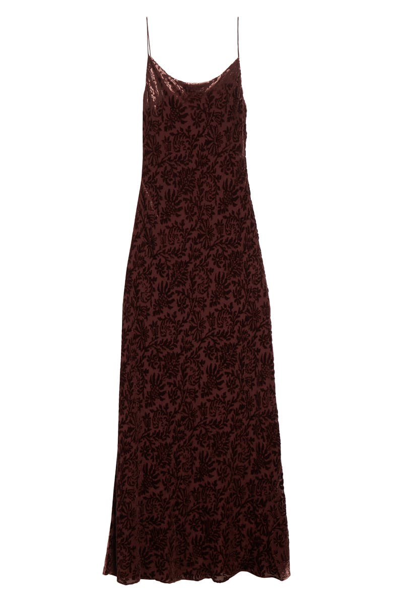 Veronica Beard Jolynn Velvet Floral Gown, Alternate, color, Raisin