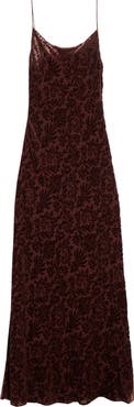 Veronica Beard Jolynn Velvet Floral Gown