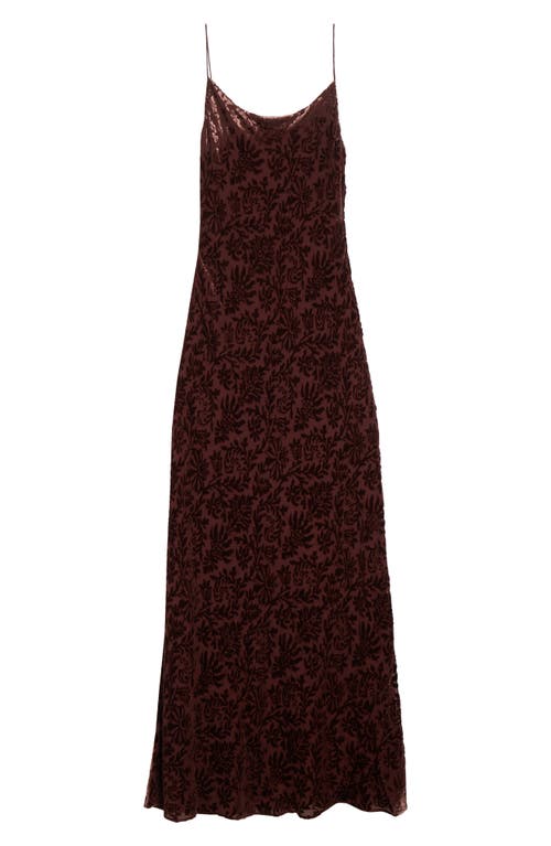 Veronica Beard Jolynn Velvet Floral Gown In Purple