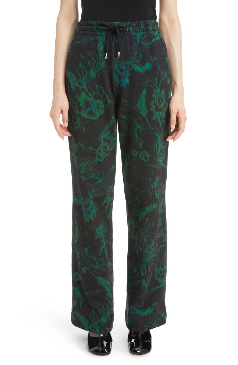 Dries Van Noten Women's Hamers Floral Print otton Sweatpants, Main, color, 