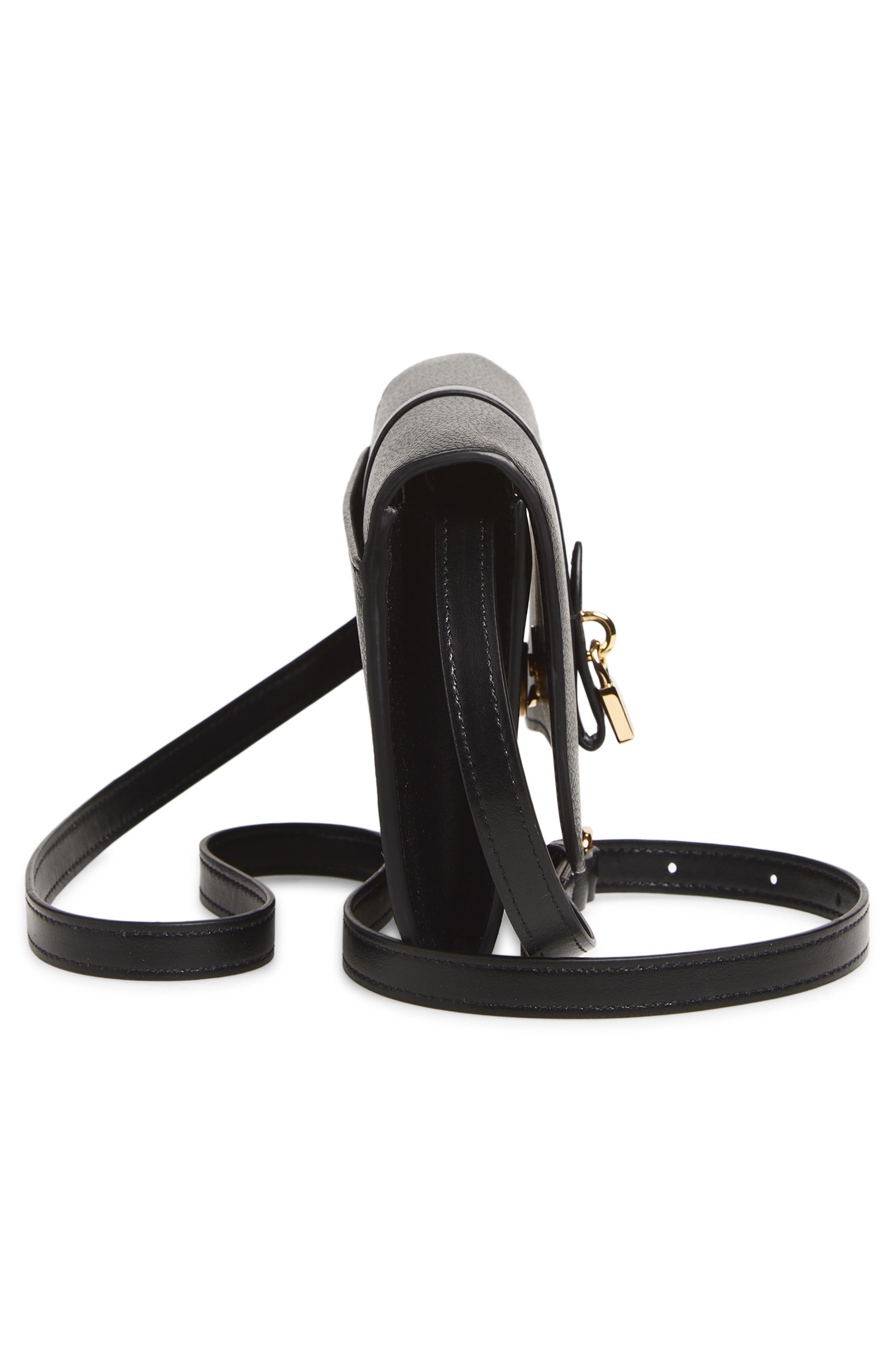 Ryder Faux Leather Crossbody Clutch, Alternate, color, BLACK
