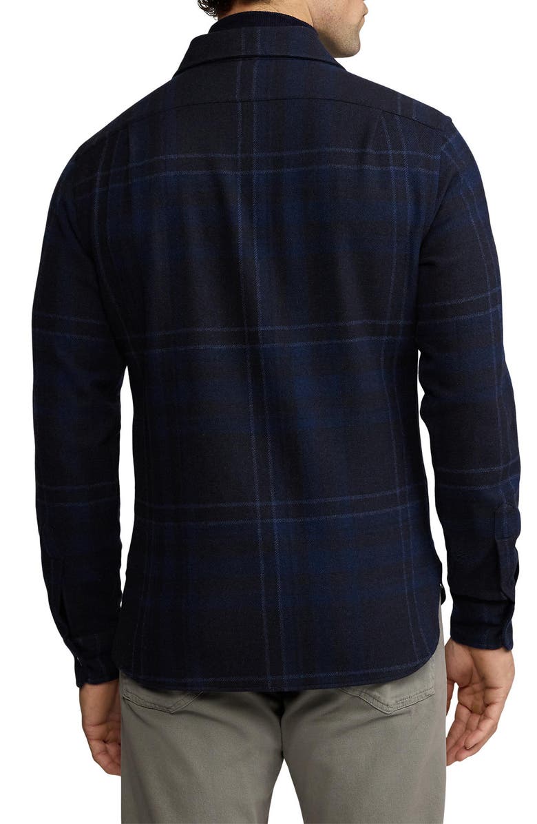 Ralph Lauren Purple Label Plaid Wool, Silk & Cashmere Button-Up Shirt, Alternate, color,