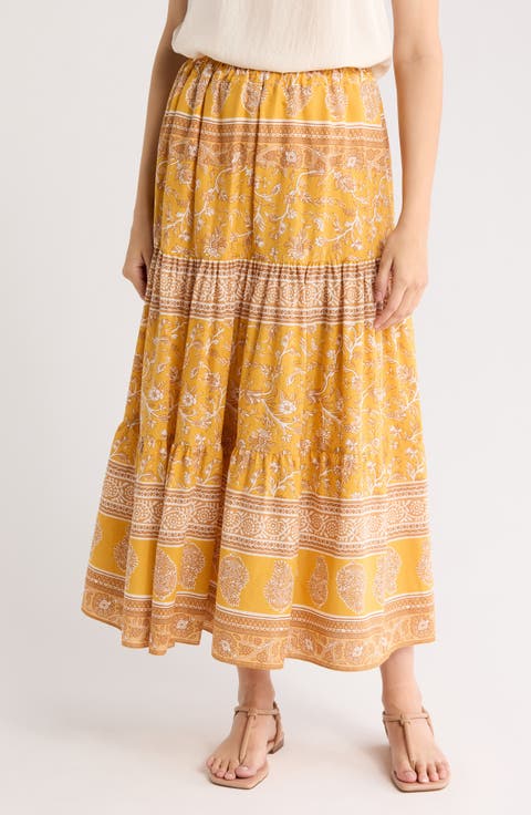 Voile Tiered Maxi Skirt