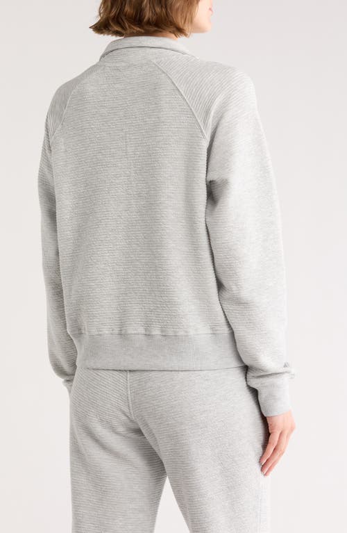 90 Degree By Reflex Horizontal Quilted Textured Pullover In Gray