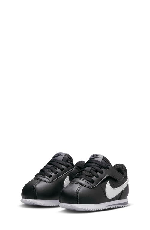 Nike Baby Black Cortez Easyon Sneakers In Black/white/cool Grey