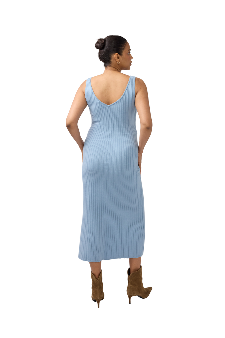 Sleeveless Rib Sweater Maternity Nursing Midi Dress, Alternate, color, Sky Blue