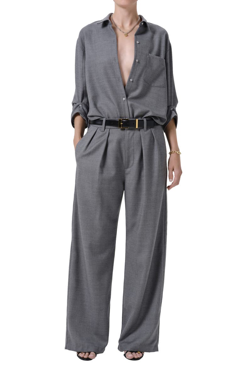 Ines Wool Wide Leg Trouser, Alternate, color, GRIS LT MD GREY