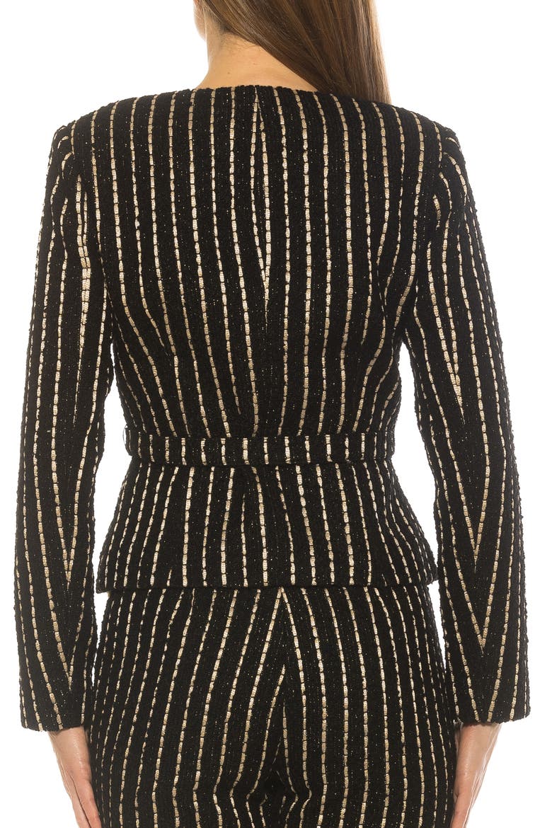 Arjun Plaid Jacket, Alternate, color, BLACK PINSTRIPE