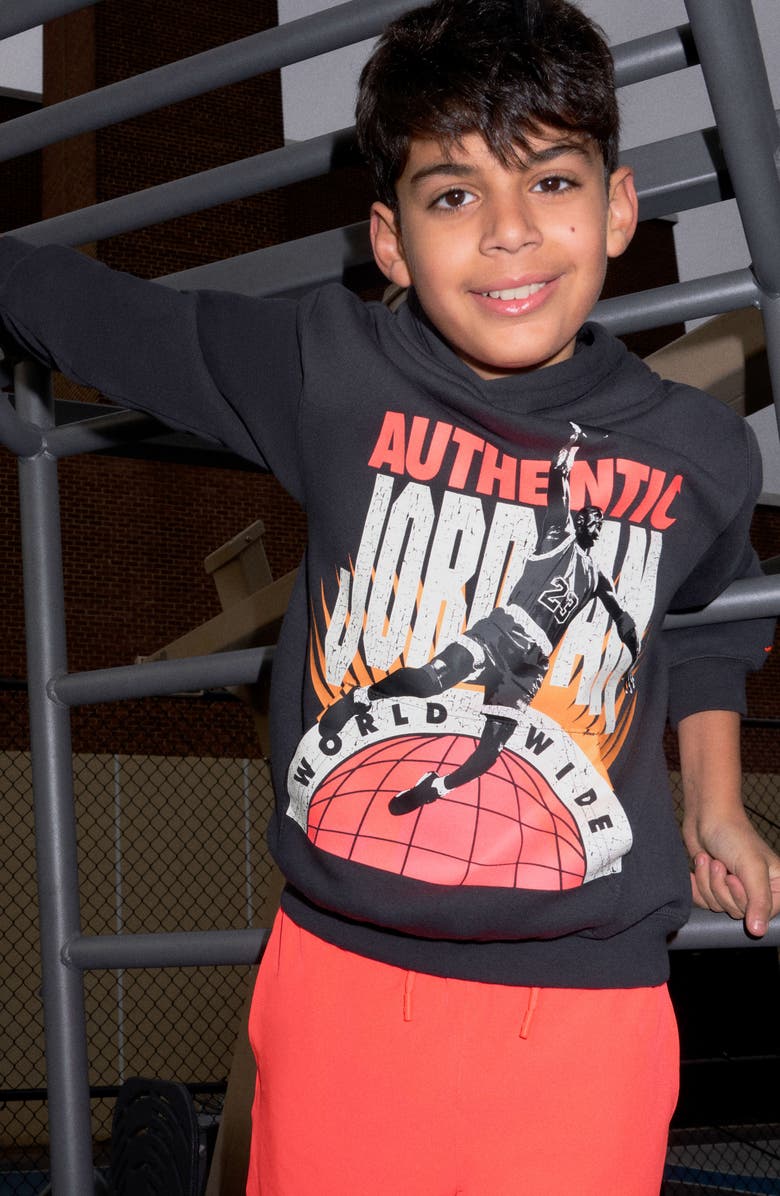 Jordan Kids' Authentic Jordan Pullover Hoodie, Alternate, color, Off Noir