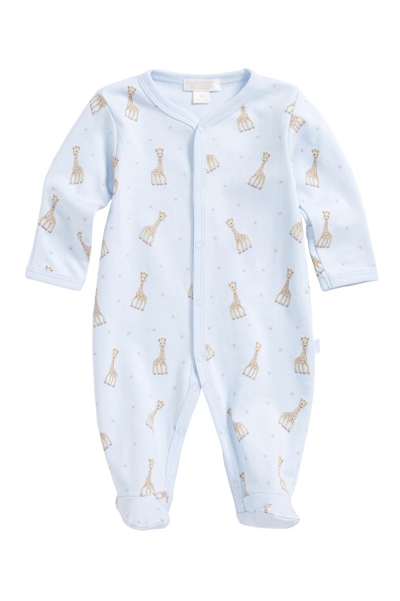 x Sophie la Girafe Print Footie, Main, color, LIGHT BLUE