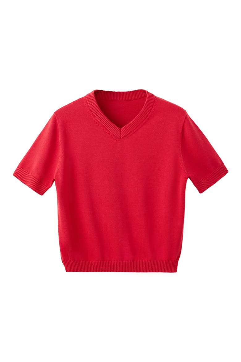 V-Neck Sweater, Alternate, color, RED
