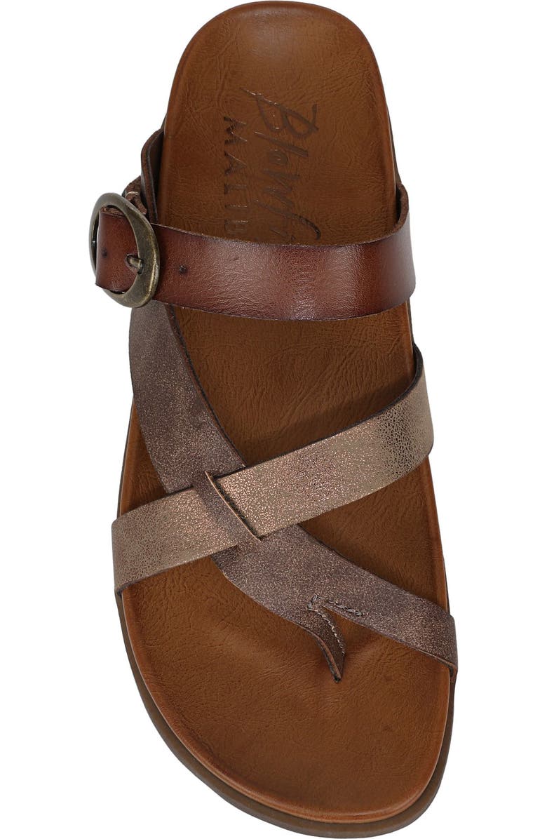 Blowfish Malibu Lilac Strappy Slide Sandal, Alternate, color, Walnut Faux Leather