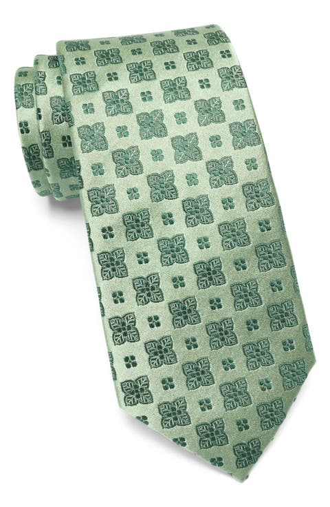 Medallion Jacquard Silk Tie
