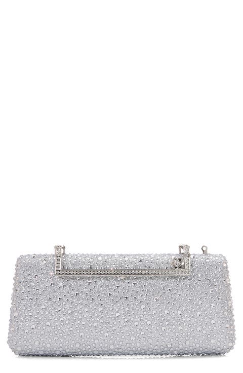 Rhinestone Elongated Snap Clutch