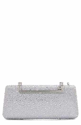 Rhinestone Elongated Snap Clutch