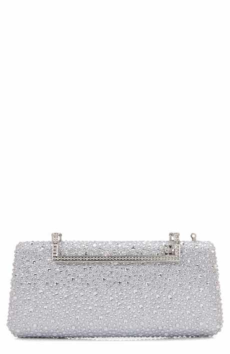 Rhinestone Elongated Snap Clutch