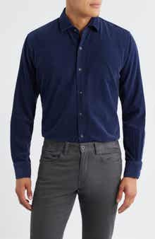 Peter Millar Cotton & Cashmere Corduroy Button-Up Shirt