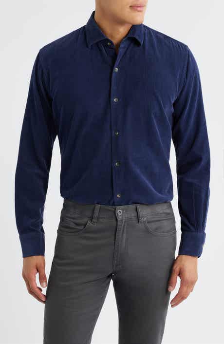 Peter Millar Cotton & Cashmere Corduroy Button-Up Shirt