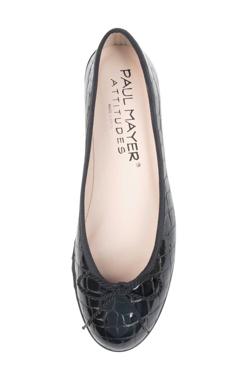 Paul Mayer Bravo Lug Sole Ballet Flat In Black