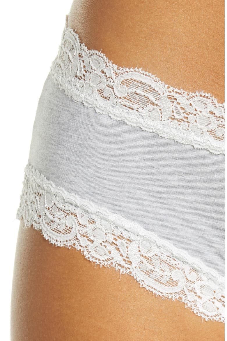 Iconic Boyshorts, Alternate, color, HEATHER GREY/CHANTILLY