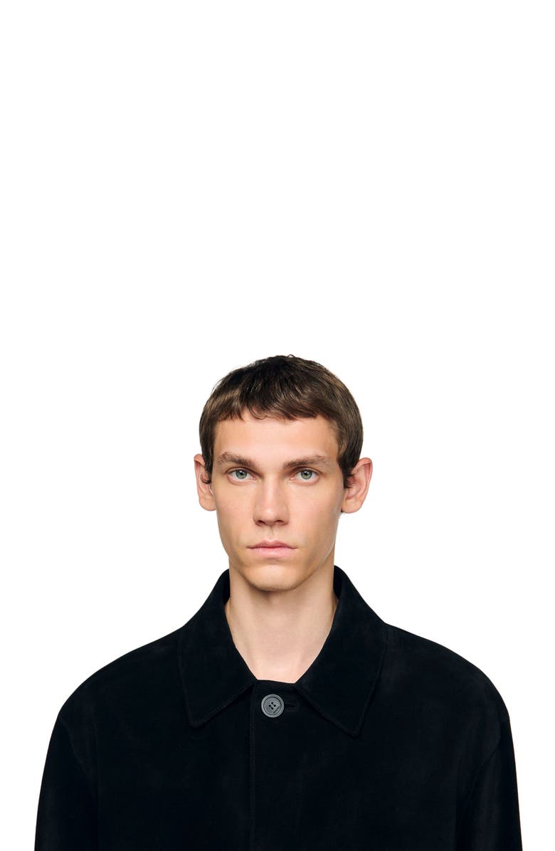 SANDRO Oversized coat with wing collar, Alternate, color,