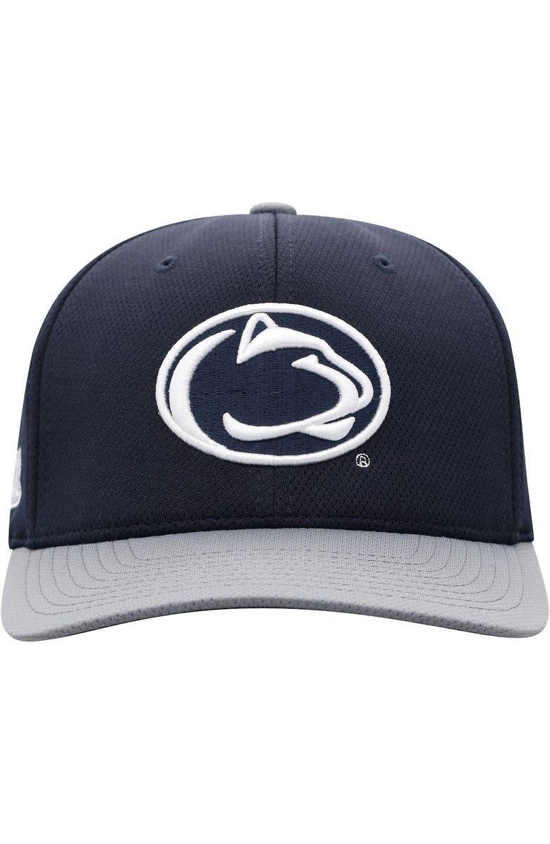 TOP OF THE WORLD Men's Top of the World Navy/Gray Penn State Nittany Lions Two-Tone Reflex Hybrid Tech Flex Hat, Alternate, color, Navy