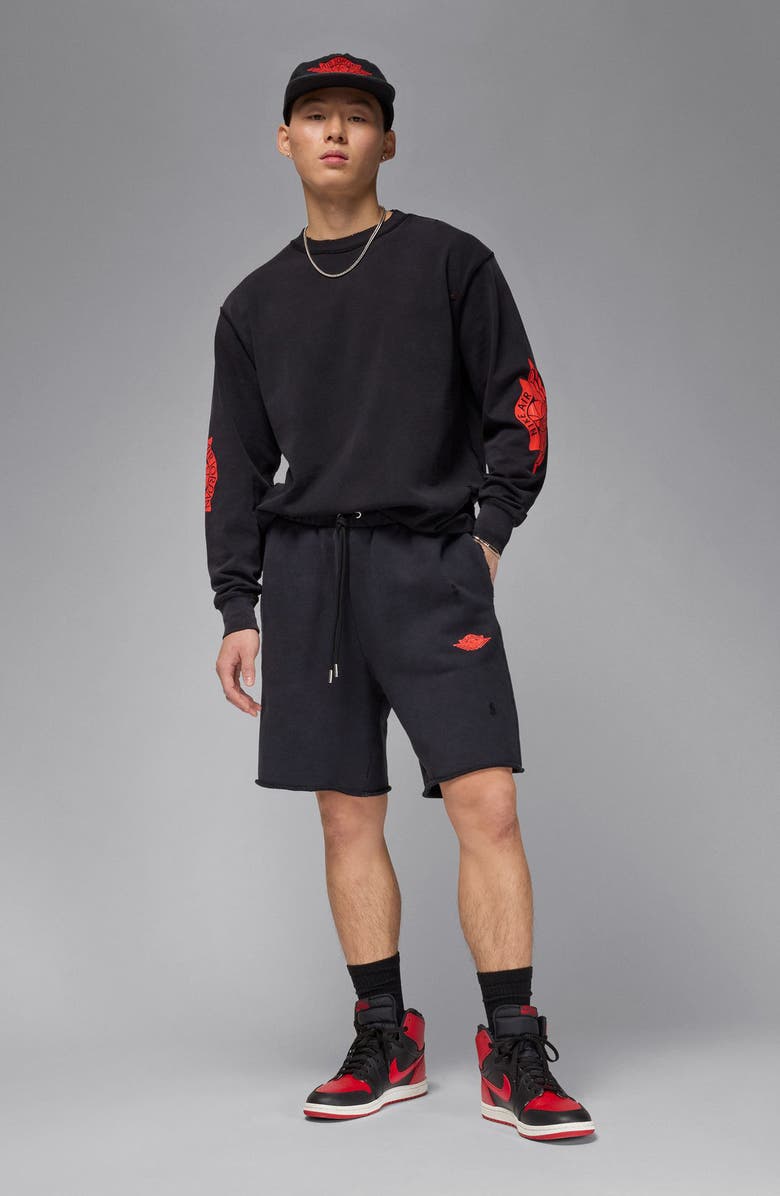 Jordan Rare Air French Terry Graphic Sweat Shorts, Alternate, color, 