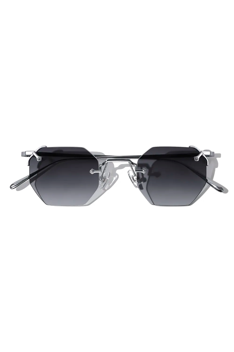 Mykono Rimless Sunglasses, Alternate, color, Black