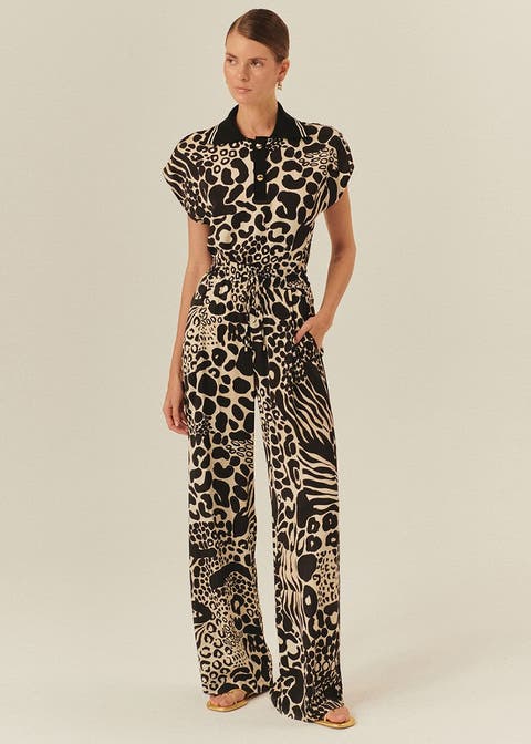 Averie Tailored Linen Palazzo Pants