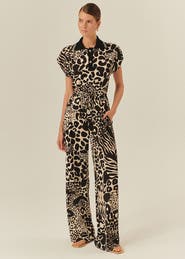 Exquise Averie Tailored Linen Palazzo Pants