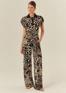 Exquise Averie Tailored Linen Palazzo Pants