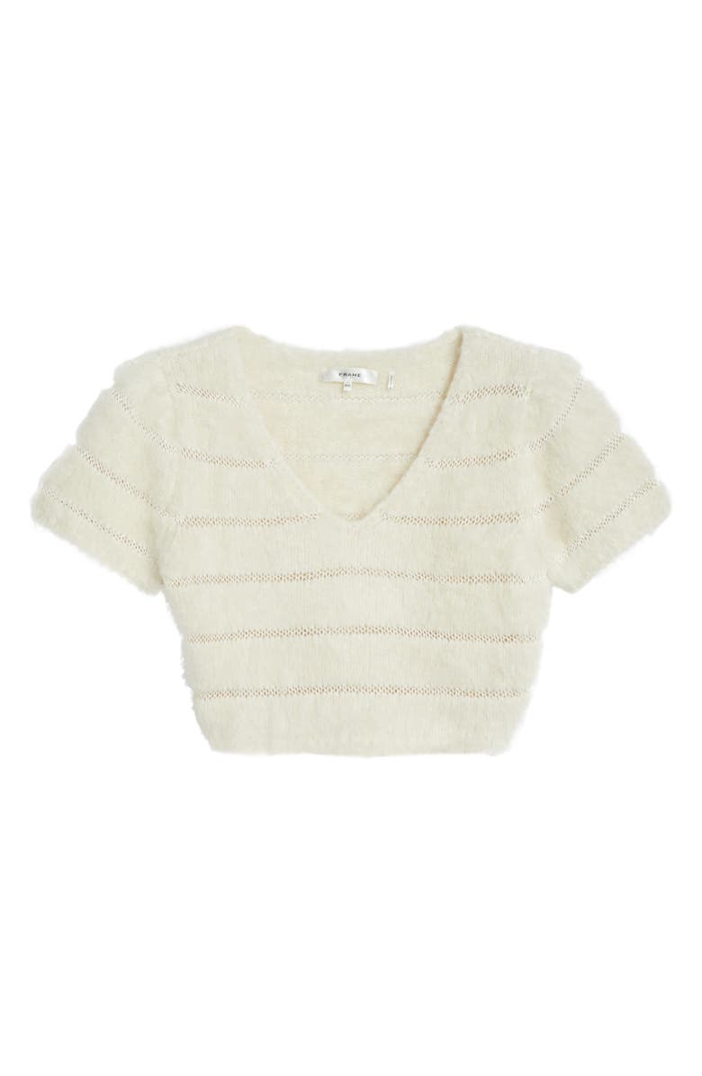 FRAME The Cloud Crop Sweater, Alternate, color, Cream
