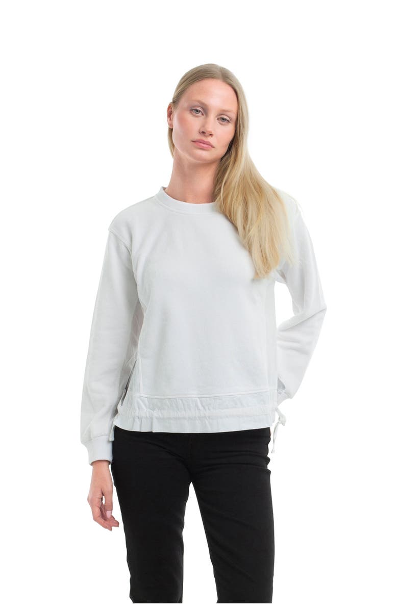 WILT Clothing Woven Side Panels Sweatshirt, Main, color, White