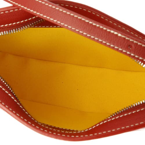Pre-owned Goyard Goyard Hirondelle Shoulder Bag Coated Canvas And Leather In Red