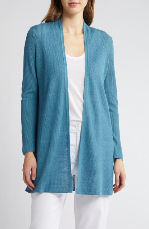 Long Organic Linen & Organic Cotton Cardigan