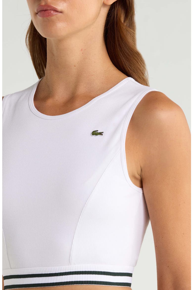 Ribbed Cotton Blend Tank, Alternate, color, BLANC