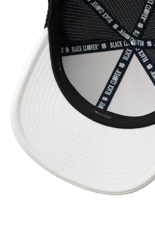 Black Clover Yacht Club Patch Snapback Cap In White