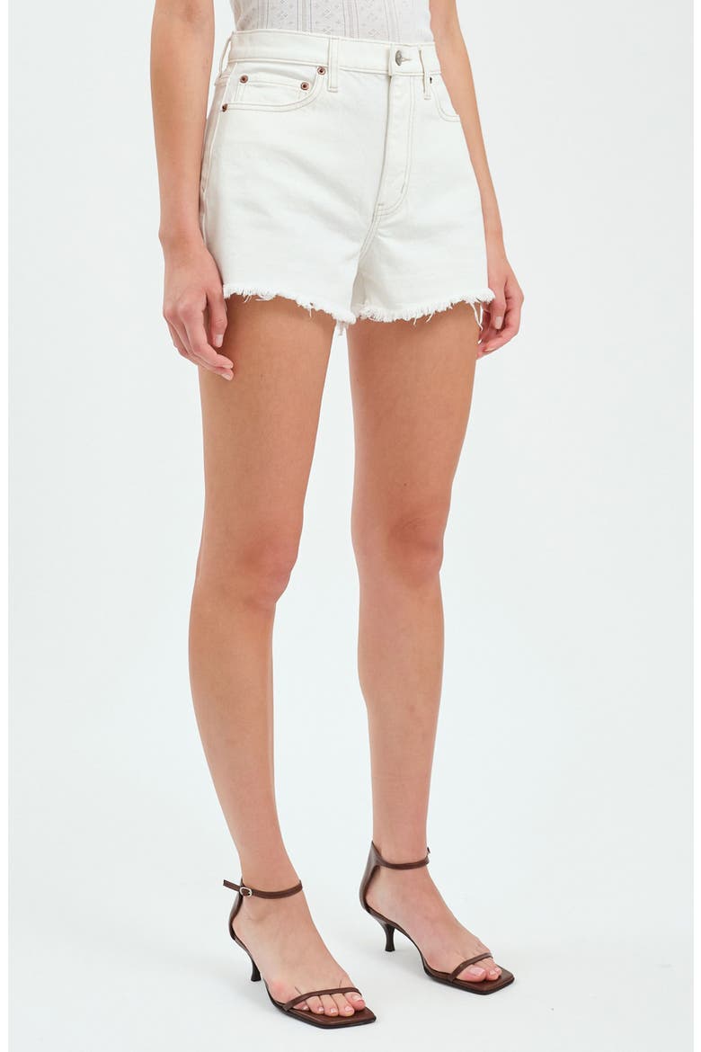 Troublemaker Fray Hem Shorts, Alternate, color, VANILLA