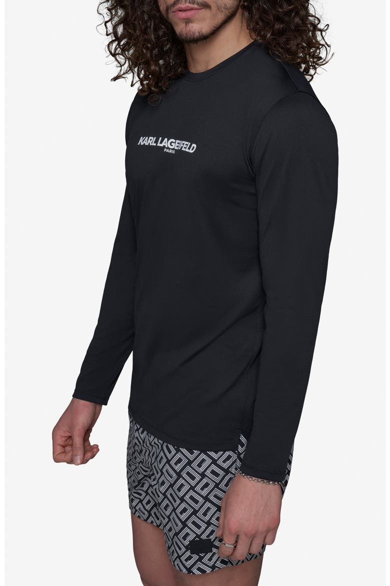 Long Sleeve UPF 30+ Rash Guard, Alternate, color, BLACK