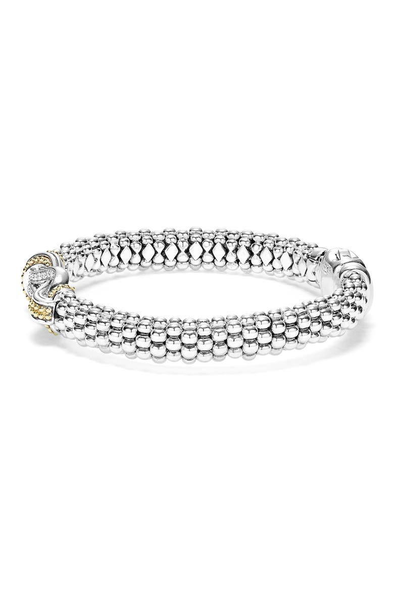 Caviar Newport Diamond Station Bracelet, Alternate, color, SILVER/ GOLD