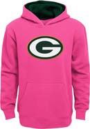 Outerstuff Girls Youth Pink Green Bay Packers Prime Pullover Hoodie