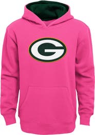 Outerstuff Girls Youth Pink Green Bay Packers Prime Pullover Hoodie