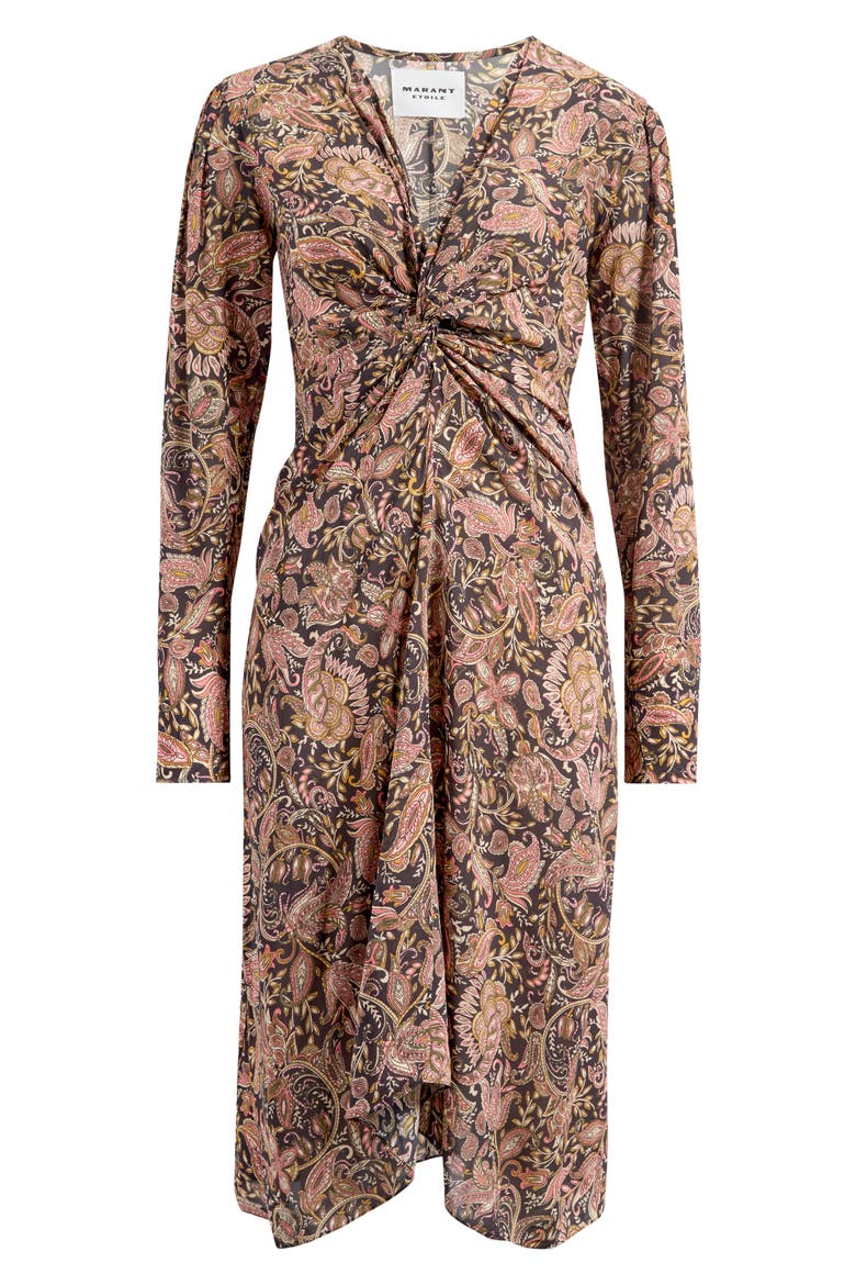 Zeliha Long Sleeve Dress, Alternate, color, BLACK / OCHRE