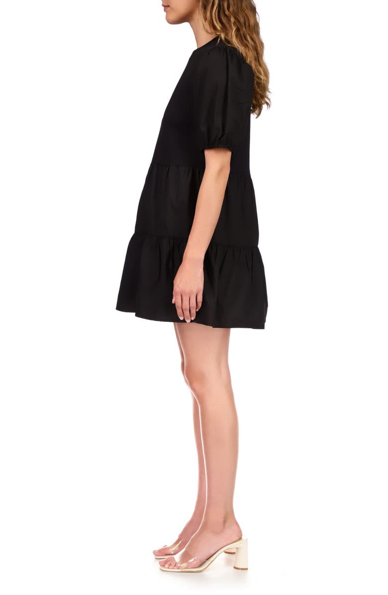 Sanctuary Puff Sleeve Mixed Media Dress, Alternate, color, 